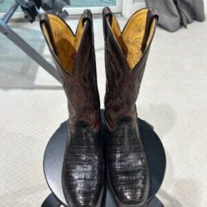Nocona Square Toe Caiman Boots